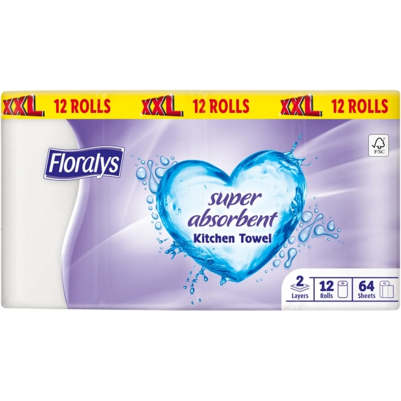 Floralys 3vrst. 12ks kuchynské utierky