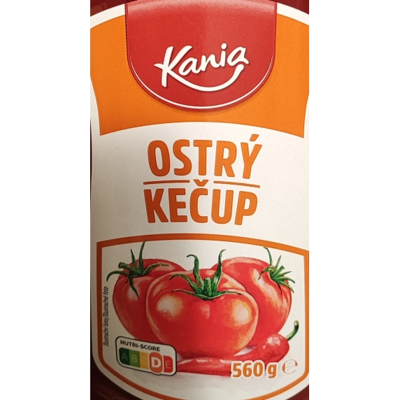 Kania kečup ostrý 560g