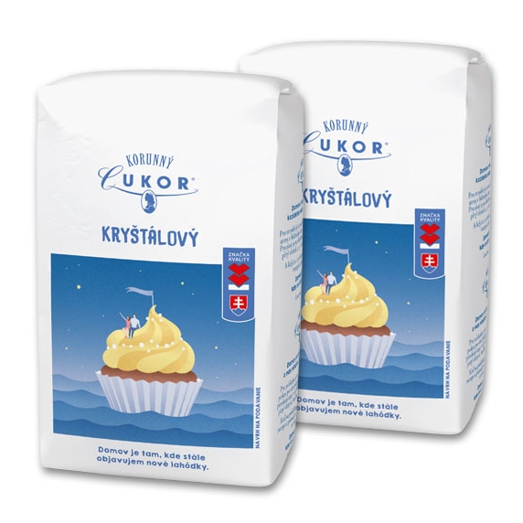 Korunný cukor kryštálový 2x1kg