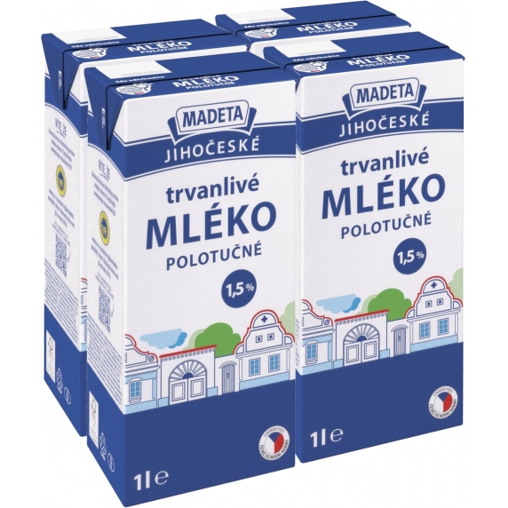 Madeta mlieko trvanlivé 1,5% 4x1l
