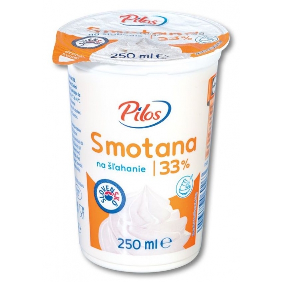 Pilos smotana na šľahanie 33% 250ml