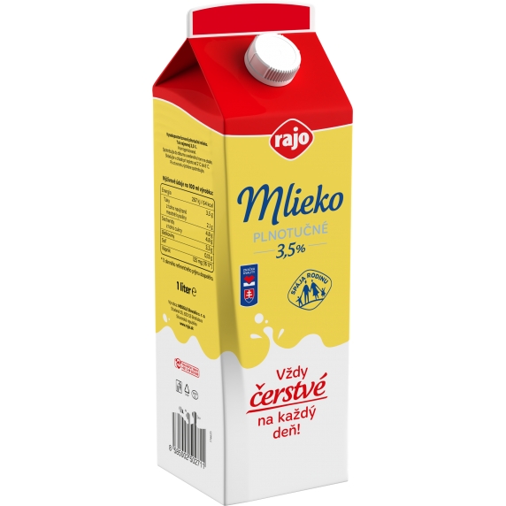 Rajo mlieko čerstvé 3,5% 1l