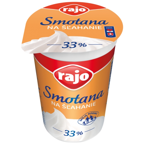 Rajo smotana na šľahanie 33% 250ml