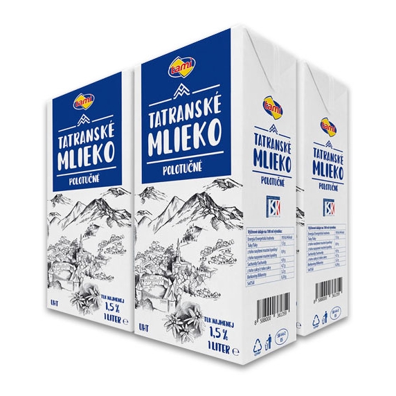 Tami Tatranské mlieko trvanlivé 1,5% 4x1l