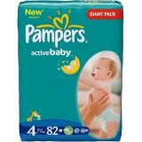 Pampers Active Baby 4 82ks